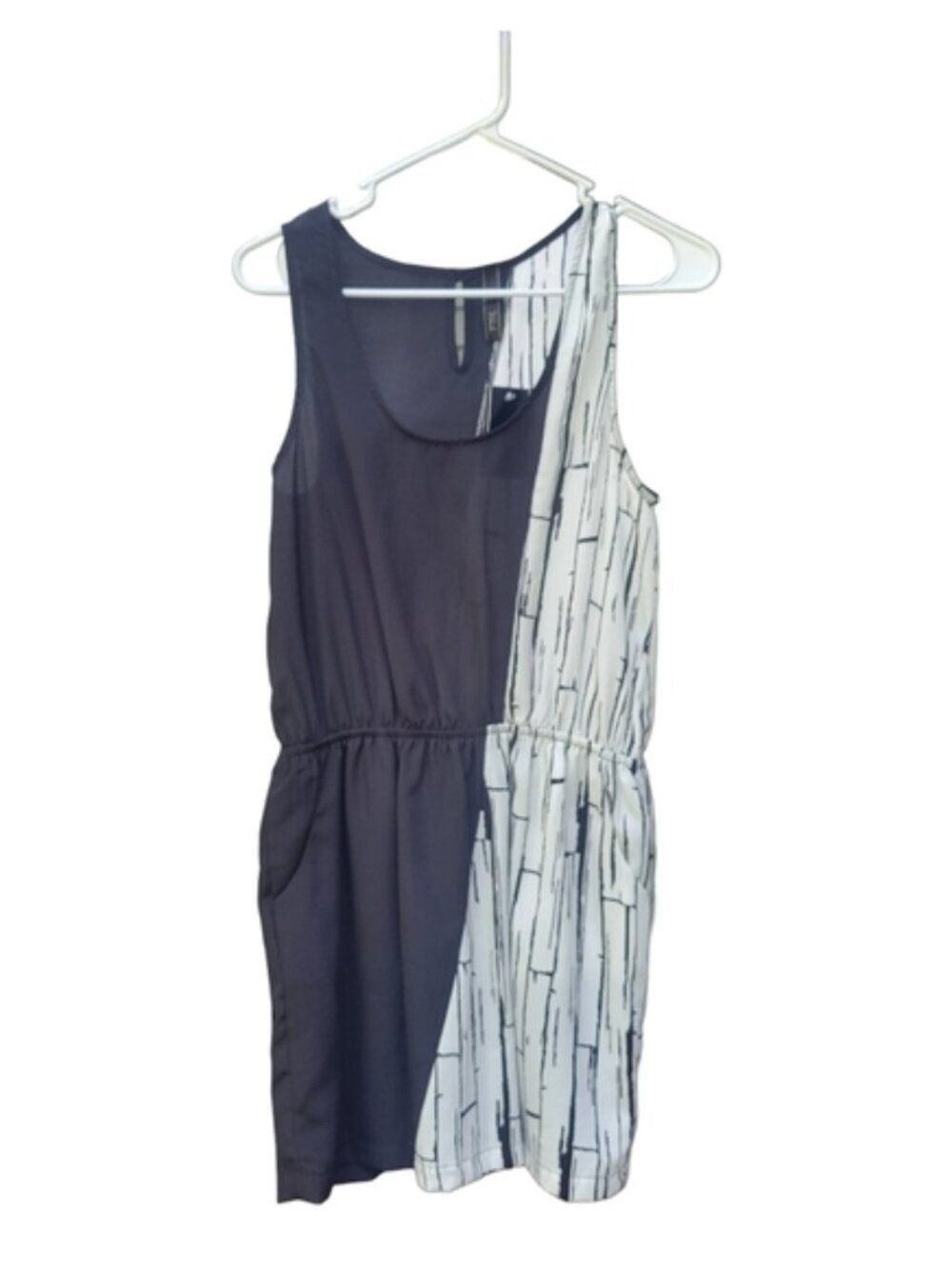 Wish Black/White Mini Dress